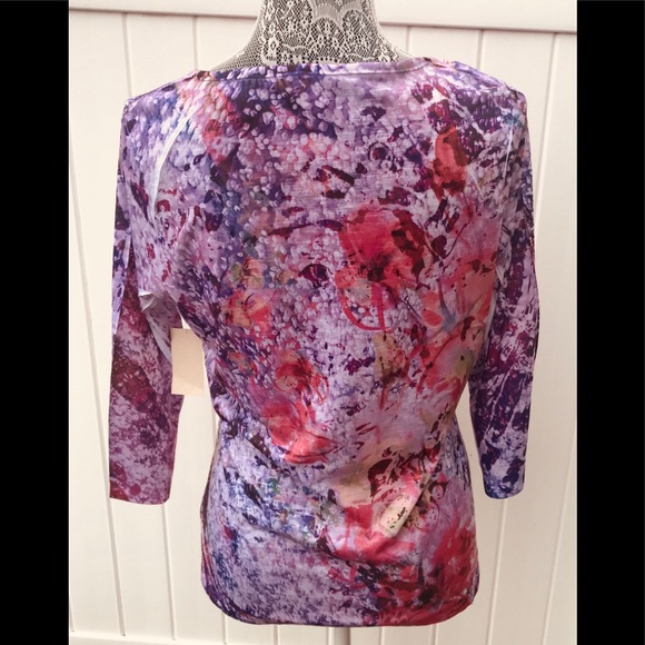 Coldwater Creek Floral Whirl Tee - Picture 9 of 13